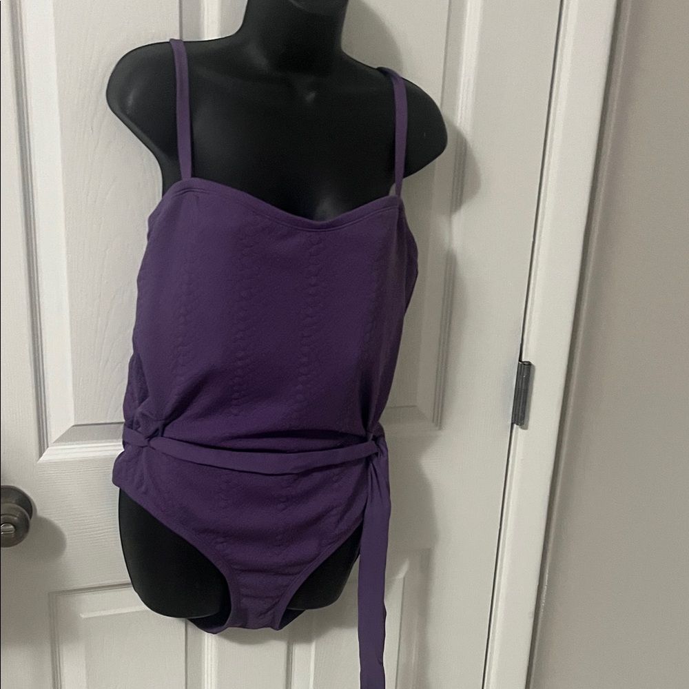 Time and Tru Purple Women's One Piece Swimsuit